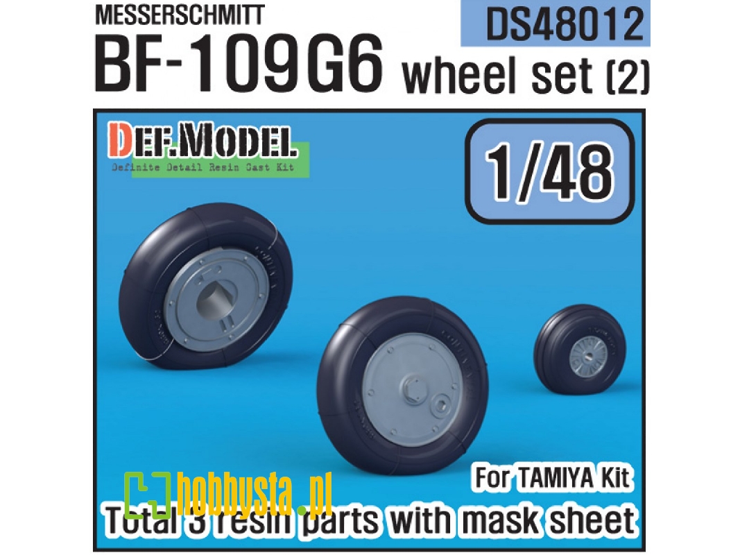 Bf109g-6 Wheel Set 2 (For Tamiyal, Etc 1/48) - zdjęcie 1