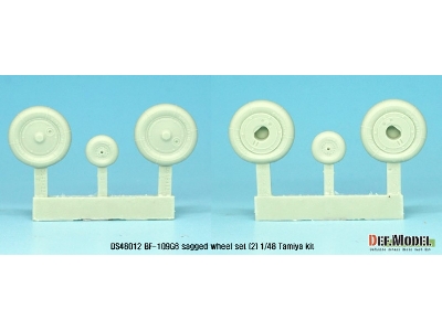 Bf109g-6 Wheel Set 2 (For Tamiyal, Etc 1/48) - zdjęcie 2