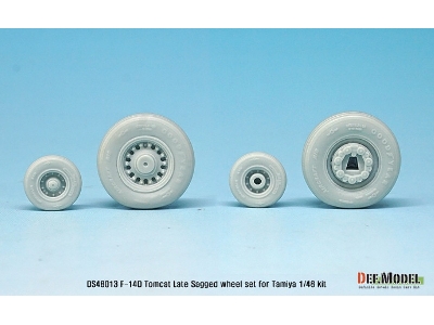 F-14d Tomcat Sagged Wheel Set- Late (For Tamiya 1/48) - zdjęcie 2