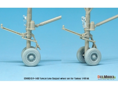 F-14d Tomcat Sagged Wheel Set- Late (For Tamiya 1/48) - zdjęcie 4