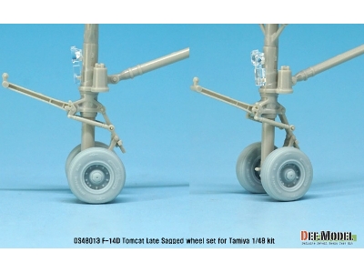 F-14d Tomcat Sagged Wheel Set- Late (For Tamiya 1/48) - zdjęcie 4