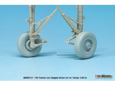 F-14d Tomcat Sagged Wheel Set- Late (For Tamiya 1/48) - zdjęcie 5