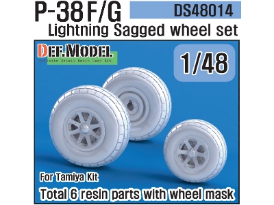 P-38 Lightning Wheel Set (For Tamiya 1/48) - zdjęcie 1