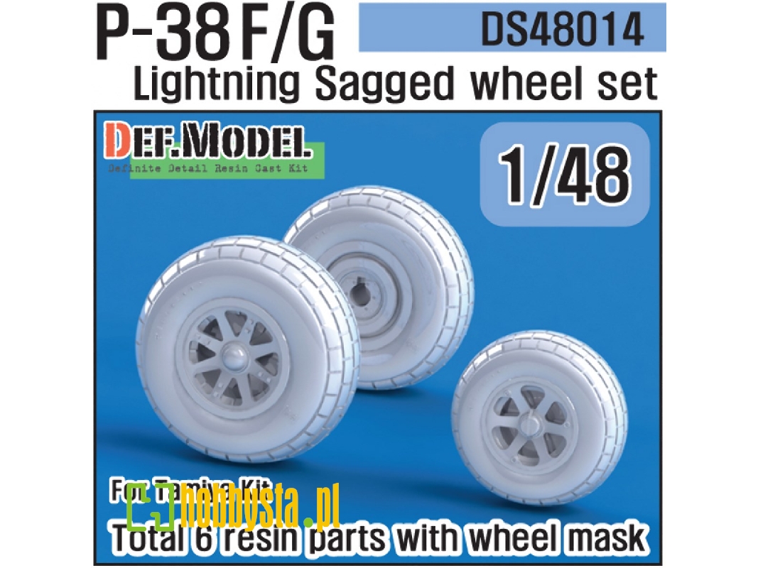 P-38 Lightning Wheel Set (For Tamiya 1/48) - zdjęcie 1