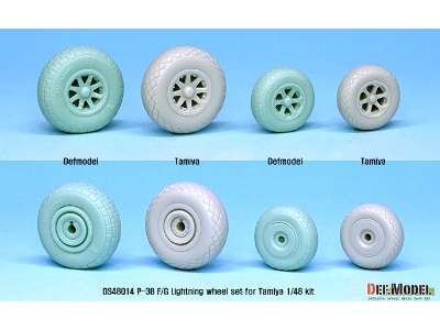 P-38 Lightning Wheel Set (For Tamiya 1/48) - zdjęcie 4