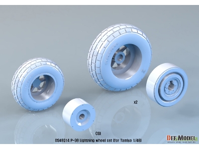 P-38 Lightning Wheel Set (For Tamiya 1/48) - zdjęcie 8