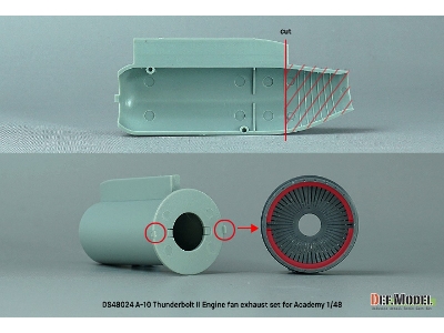 A-10 Thunderbolt Ii - Engine Fan Exhaust Set (For Academy) - zdjęcie 6