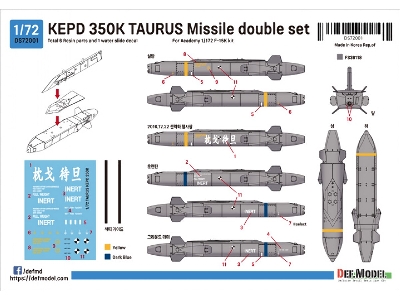 Kepd 350k Taurus Missile Double Set (For Academy F-15k) - zdjęcie 4