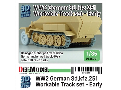 Ww2 Sd.Kfz.251 Workable Track Set - Early Type - zdjęcie 1
