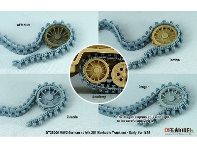 Ww2 Sd.Kfz.251 Workable Track Set - Early Type - zdjęcie 7