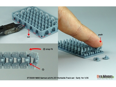 Ww2 Sd.Kfz.251 Workable Track Set - Early Type - zdjęcie 11