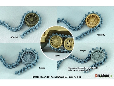 Ww2 Sd.Kfz.251 Workable Track Set - Late Type - zdjęcie 5