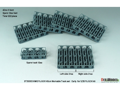 Ww2 Pz.Iii/Iv 40cm Workable Track Set - Early Type For Pz.Iii/Iv Kit - zdjęcie 2