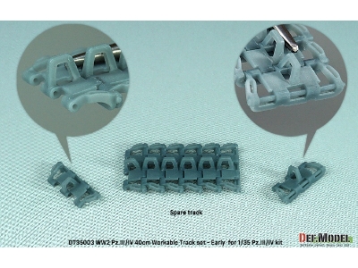 Ww2 Pz.Iii/Iv 40cm Workable Track Set - Early Type For Pz.Iii/Iv Kit - zdjęcie 6