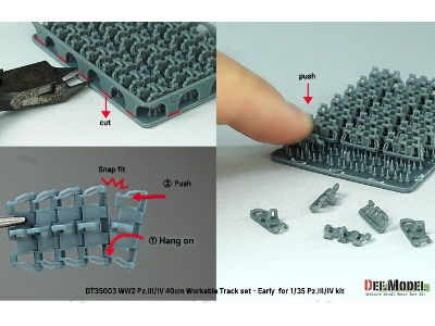 Ww2 Pz.Iii/Iv 40cm Workable Track Set - Early Type For Pz.Iii/Iv Kit - zdjęcie 7