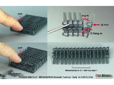 Ww2 Pz.Iii/Iv 40cm Workable Track Set - Winterketten For Pz.Iii Kit - zdjęcie 5