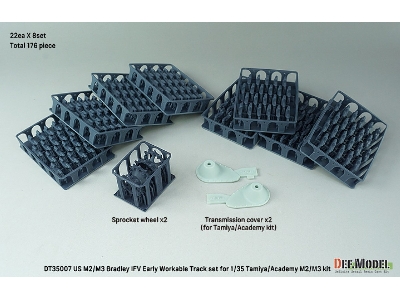 Us M2/M3 Bradley Early Workable Track Set (For Tamiya/Academy) - zdjęcie 2