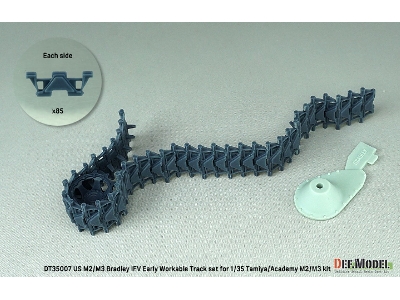 Us M2/M3 Bradley Early Workable Track Set (For Tamiya/Academy) - zdjęcie 4