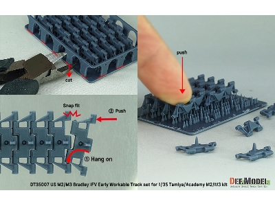 Us M2/M3 Bradley Early Workable Track Set (For Tamiya/Academy) - zdjęcie 6