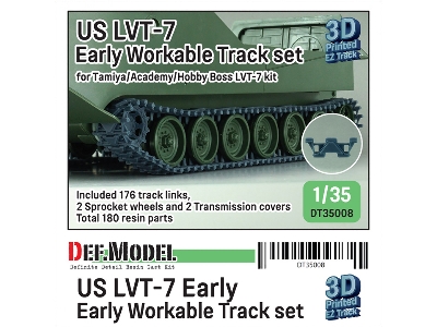 Us Lvt-7 Early Workable Track Set (For Tamiya/Academy Hobby Boss) - zdjęcie 1