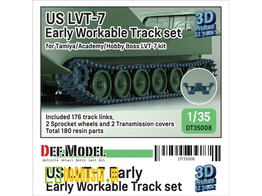 Us Lvt-7 Early Workable Track Set (For Tamiya/Academy Hobby Boss) - zdjęcie 1