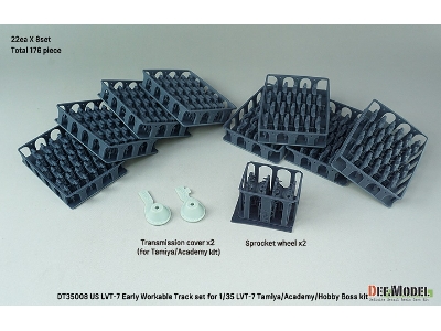 Us Lvt-7 Early Workable Track Set (For Tamiya/Academy Hobby Boss) - zdjęcie 2