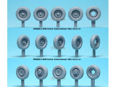 Schwimmwagen Wide Tire(Continental)-sagged (For Tamiya 1/35) - zdjęcie 2