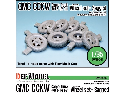 Us Cckw Truck Wheel Set (For Tamiya, Hobbyboss 1/35) - zdjęcie 1