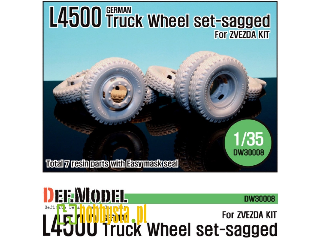 German L4500 Truck Wheel Set (For Zvezda 1/35) - zdjęcie 1 German L4500 Truck Wheel Set (For Zvezda 1/35) - zdjęcie 1
