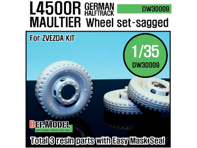 German L4500 R Maultier Wheel Set (For Zvezda 1/35) - zdjęcie 1