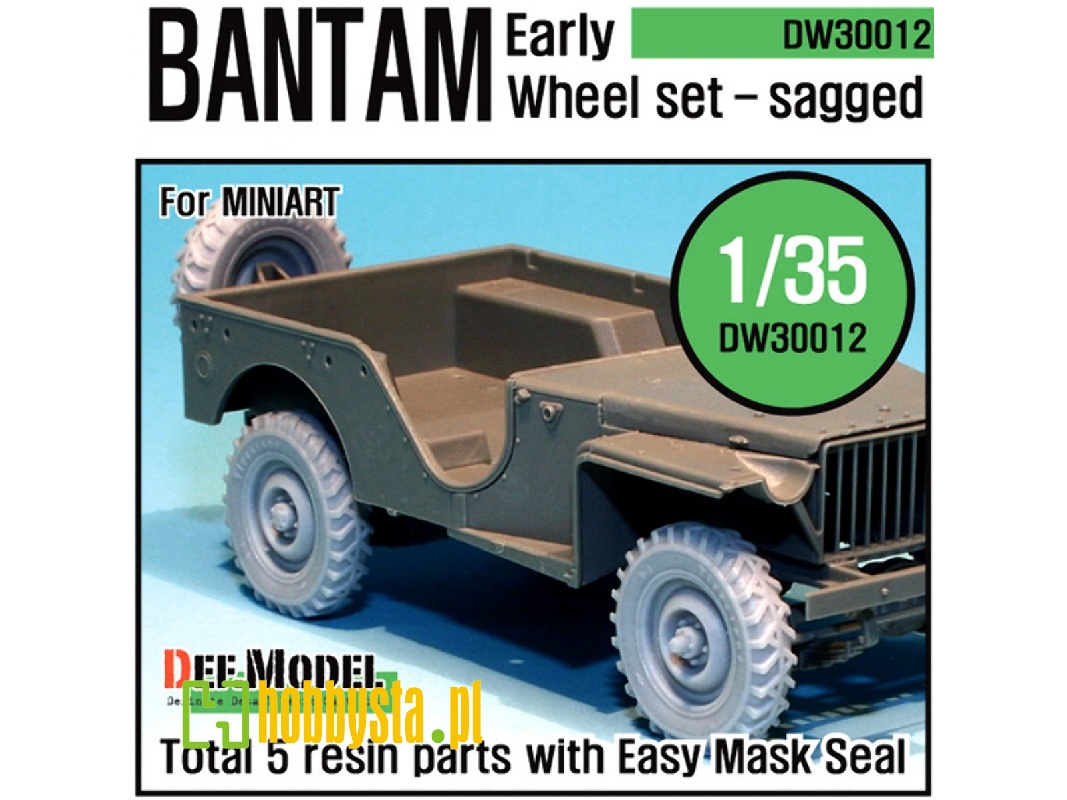 U.K. Bantam Early Wheel Set (For Miniart 1/35) - zdjęcie 1 U.K. Bantam Early Wheel Set (For Miniart 1/35) - zdjęcie 1