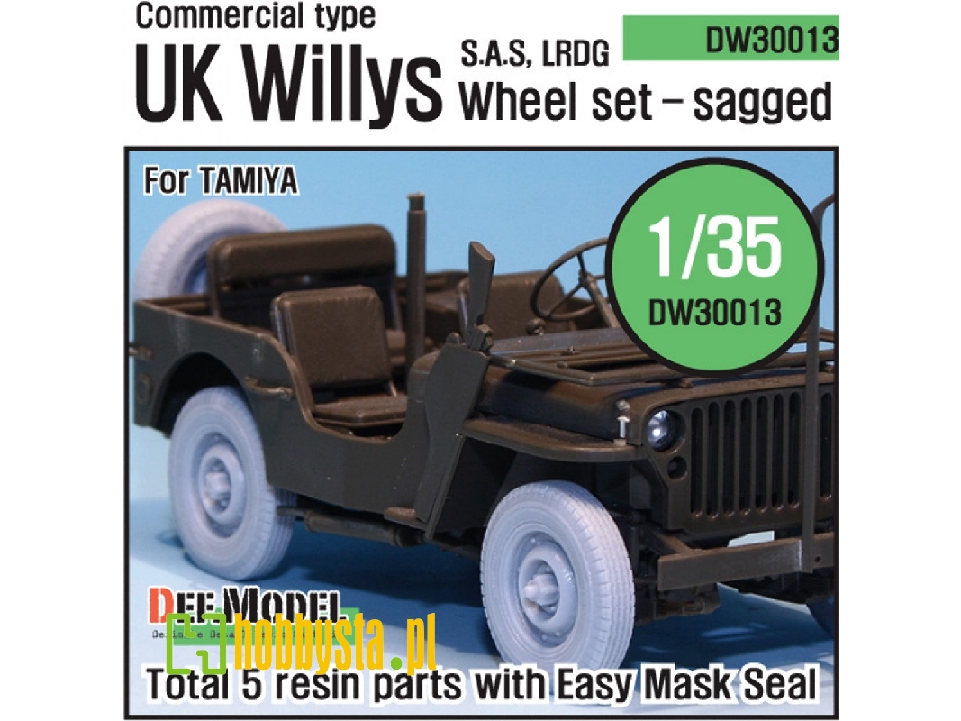 U.K. Commando/Sas Jeep Wheel Set (For Tamiya 1/35) - zdjęcie 1