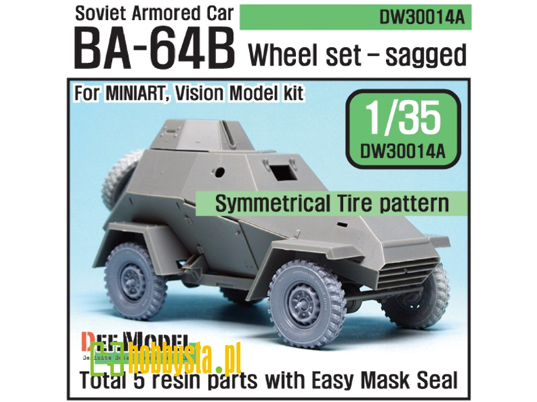 Russian Ba-64b Armored Car Wheel Set (For Miniart 1/35) - zdjęcie 1 Russian Ba-64b Armored Car Wheel Set (For Miniart 1/35) - zdjęcie 1