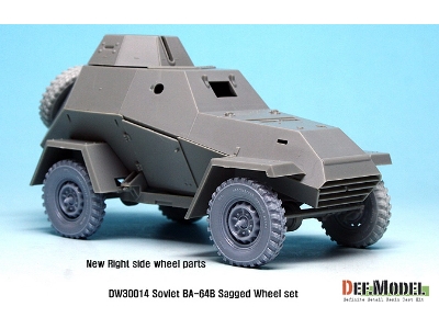 Russian Ba-64b Armored Car Wheel Set (For Miniart 1/35) - zdjęcie 3
