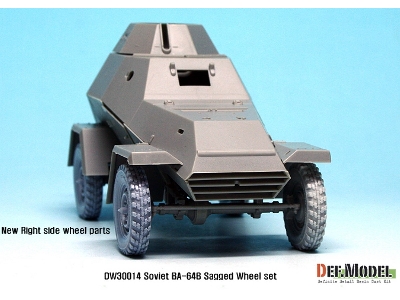 Russian Ba-64b Armored Car Wheel Set (For Miniart 1/35) - zdjęcie 4