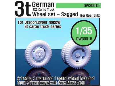 German 3t Cargo Truck Wheel Set (For Dragon 1/35) - zdjęcie 1