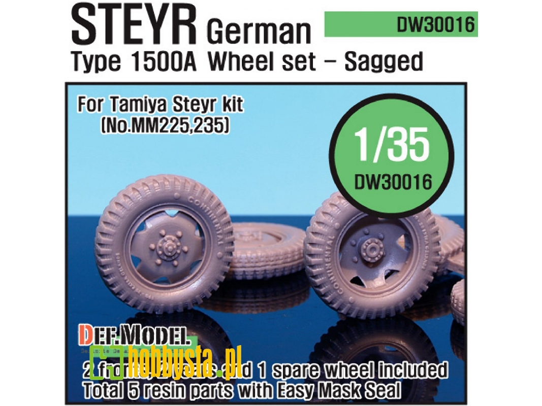 German Steyr 1500a Wheel Set (For Tamiya 1/35) - zdjęcie 1