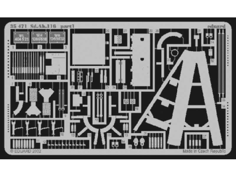 Sd. Ah.116 1/35 - Tamiya - blaszki - zdjęcie 1 Sd. Ah.116 1/35 - Tamiya - blaszki - zdjęcie 1