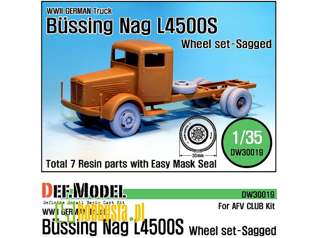 German Bussing-nag L4500s Sagged Wheel Set (For Afvclub 1/35) - zdjęcie 1 German Bussing-nag L4500s Sagged Wheel Set (For Afvclub 1/35) - zdjęcie 1