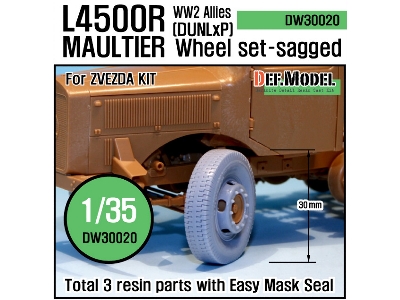 Allies L4500 R Maultier Wheel-(Dunlxp) Set (For Zvezda 1/35) - zdjęcie 1