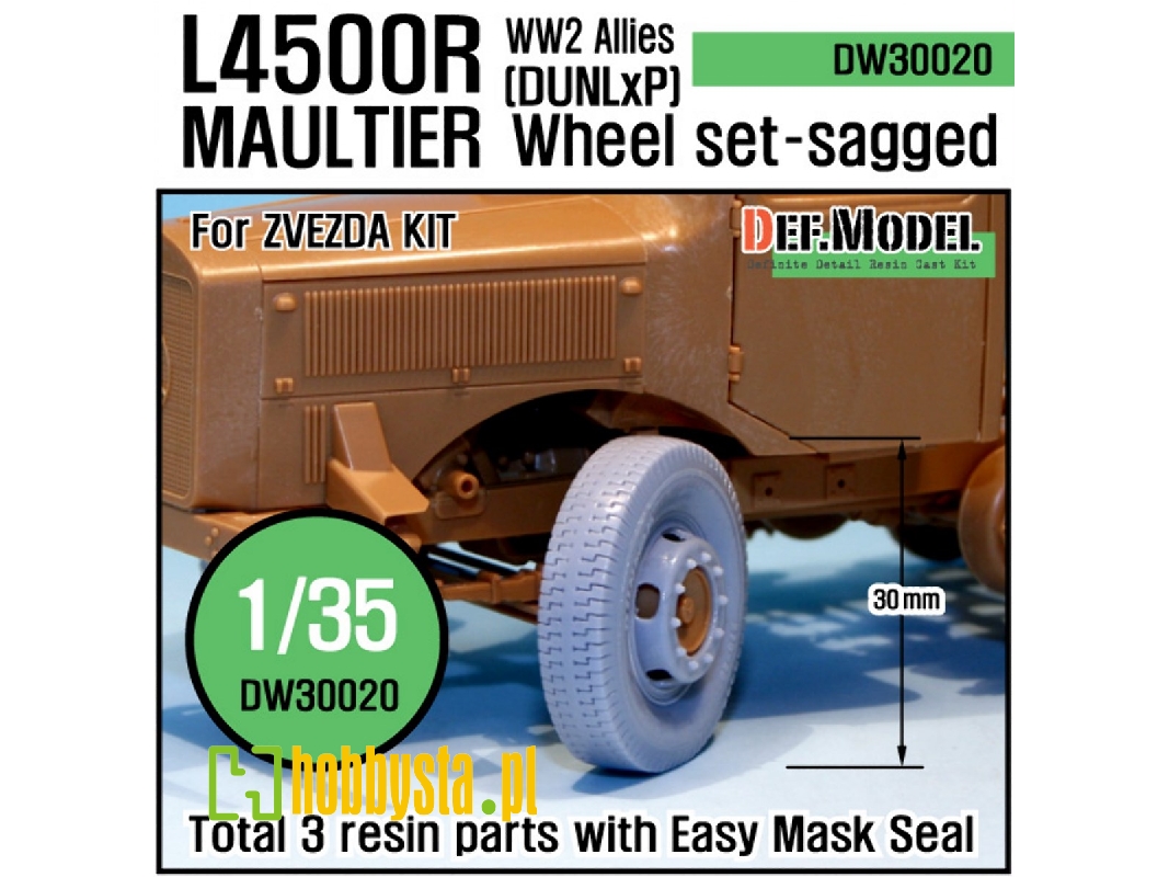 Allies L4500 R Maultier Wheel-(Dunlxp) Set (For Zvezda 1/35) - zdjęcie 1 Allies L4500 R Maultier Wheel-(Dunlxp) Set (For Zvezda 1/35) - zdjęcie 1