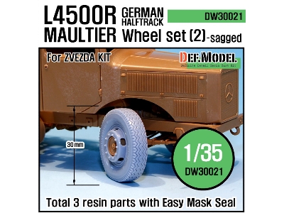 German L4500 R Maultier Wheel Set 2 (For Zvezda 1/35) - zdjęcie 1