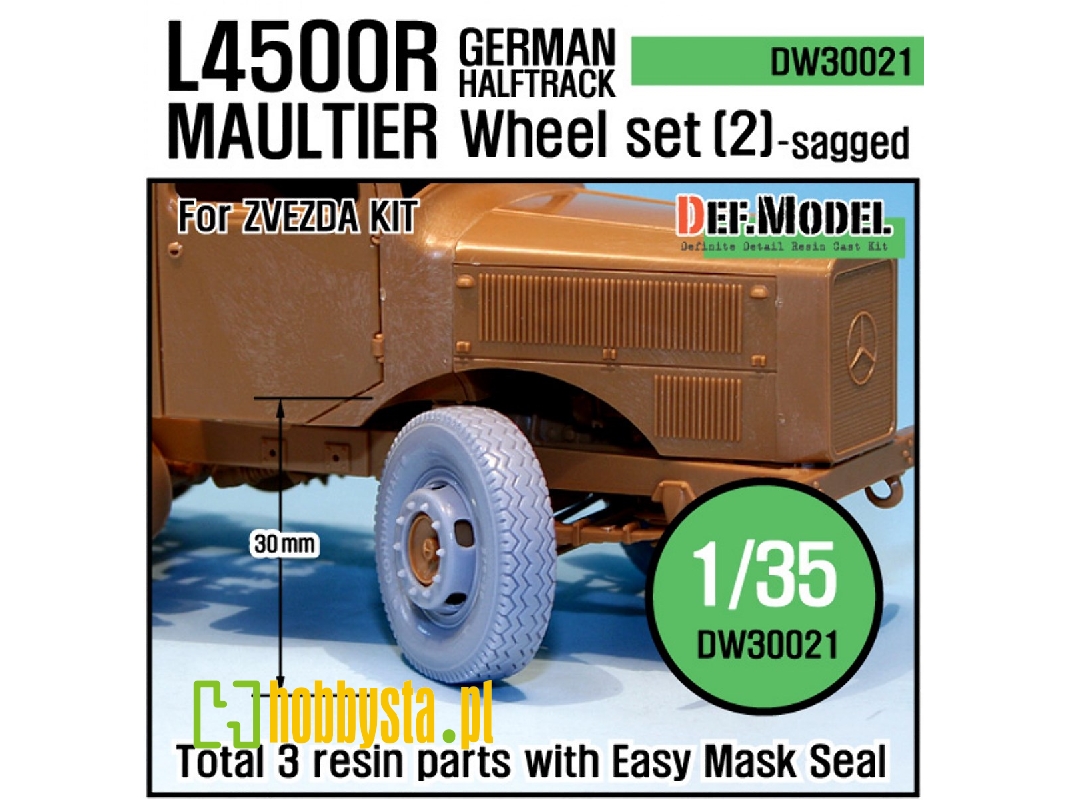 German L4500 R Maultier Wheel Set 2 (For Zvezda 1/35) - zdjęcie 1
