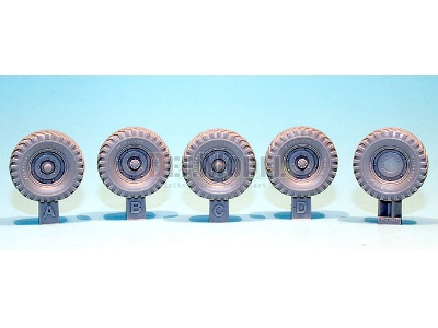 Uk Quad Gun Truck Wheel Set (For Tamiya 1/35) - zdjęcie 2