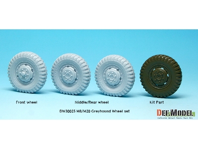 U.S. M8/M20 Greyhound Sagged Wheel Set (For Tamiya 1/35) - zdjęcie 8