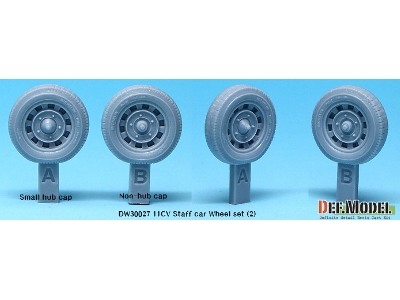 11cv Staff Car Sagged Wheel Set (2) (For Tamiya 1/35) - zdjęcie 3