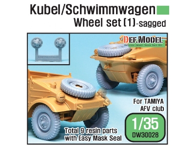 German Vw Wheel Set (For Tamiya 1/35) - zdjęcie 1