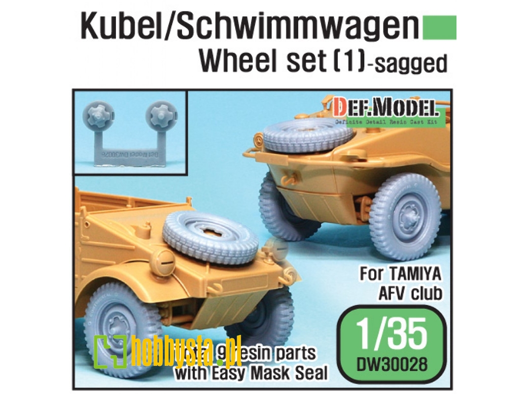 German Vw Wheel Set (For Tamiya 1/35) - zdjęcie 1