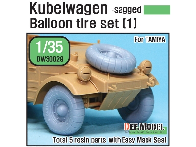 German Vw Desert Type Wheel Set 1 (For Tamiya 1/35) - zdjęcie 1