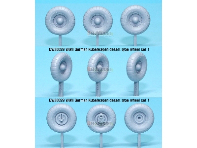 German Vw Desert Type Wheel Set 1 (For Tamiya 1/35) - zdjęcie 2